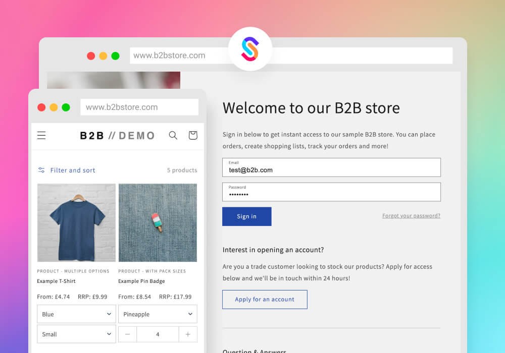 SparkLayer launches 1-click B2B theme install, using the best-practice Shopify Dawn theme