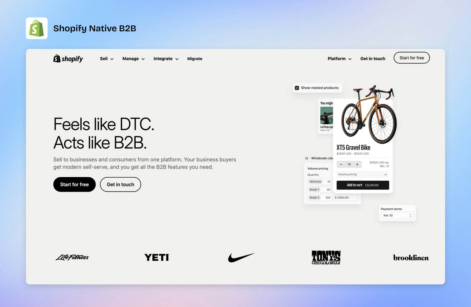 Shopify native B2B features overview