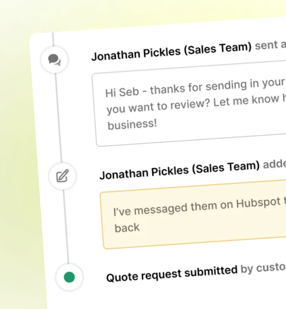 Timeline & communications